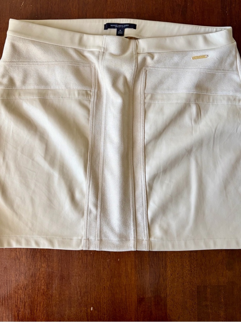 Marc New York Cream Jacket with Gold Logo Accent